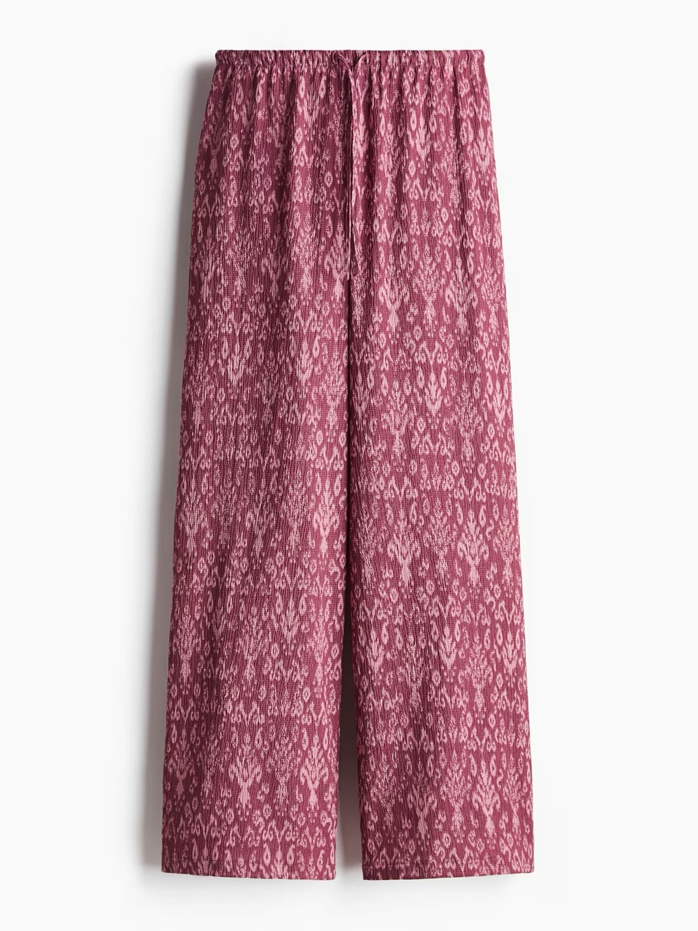 NWT Divided H&M dark pink patterned pull on pants size medium